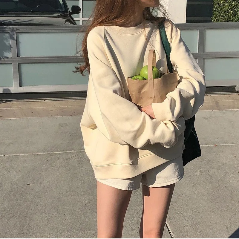 Round Neck Pullover Long Sleeve Sweater 
