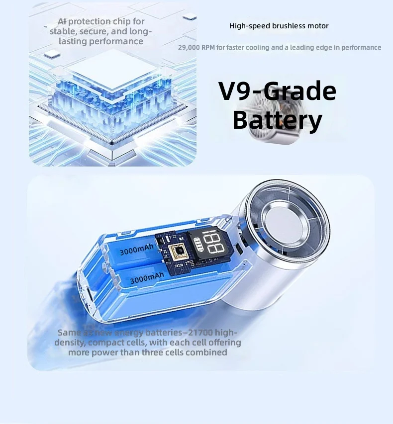 Mini Handheld Fan, USB, Portable, ABS, Plastic - detail 14