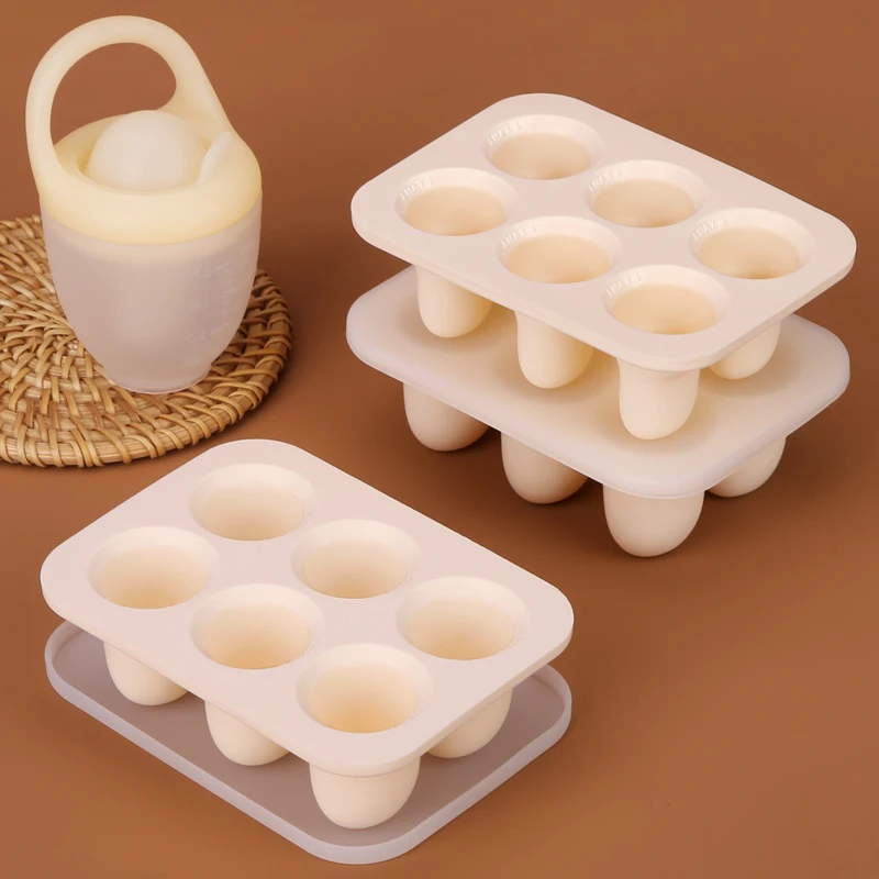 Baby Food Freezer Tray, Peunitory Baby Popsicle Molds Baby Food Storage  Containers Silicone Ice Cube Trays Freezer Safe Breastmilk Popsicle Molds  for