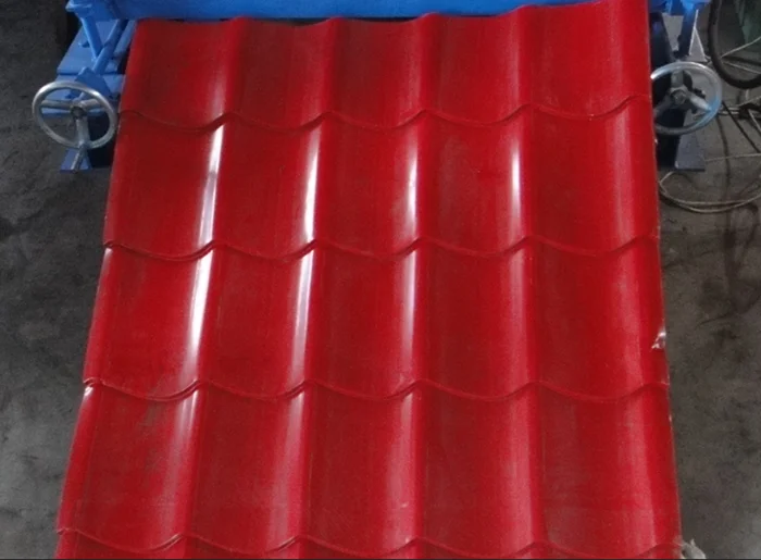 Glazed Colored Roof Tiles Making Machine Line Ceramic Machinery  Galvanized Tile Export to Russia 1100 Roll Forming Machine