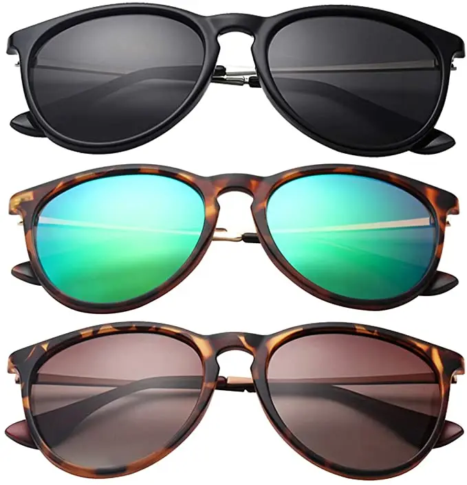 Classico Vintage Lusso Stile Retro Sole Occhiali a Goccia Oro Telaio Giallo Lens