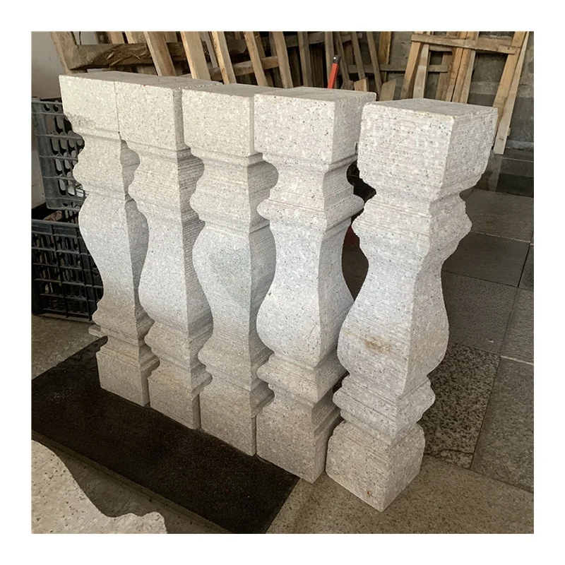 Shrimp Red Pink Grey Granite Balcony Polished Granite Landscape Baluster Rail for Stair case