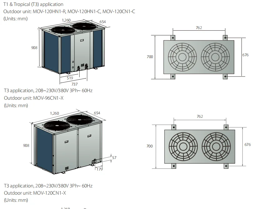 Vrv Vrf Ventilation Ceiling Suspended Air Conditioner Company Outdoor