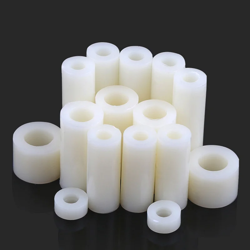 M3 M4 M5 M6 M8 distanziale Non filettato in Nylon bianco distanziale ABS rondella rotonda distanziale tondo in plastica PCB Board vite bullone