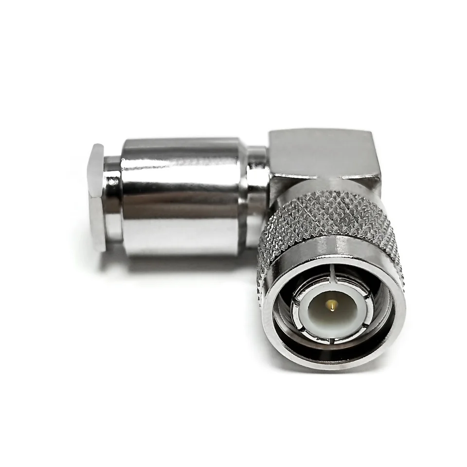 Manufacturer TNC Male Plug Clamp 90 Degrees Solderless Connector for WTR400 RG8 RG213 RG214 7D-FB Cable RF Coaxial Connectors