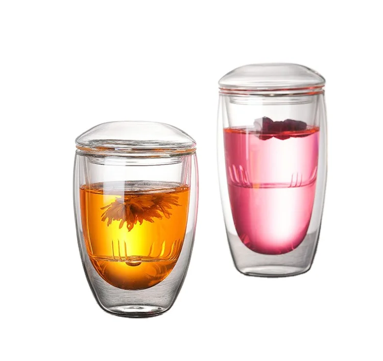 12oz Insulated Double-Wall Glass Coffee Cup - 350ml
