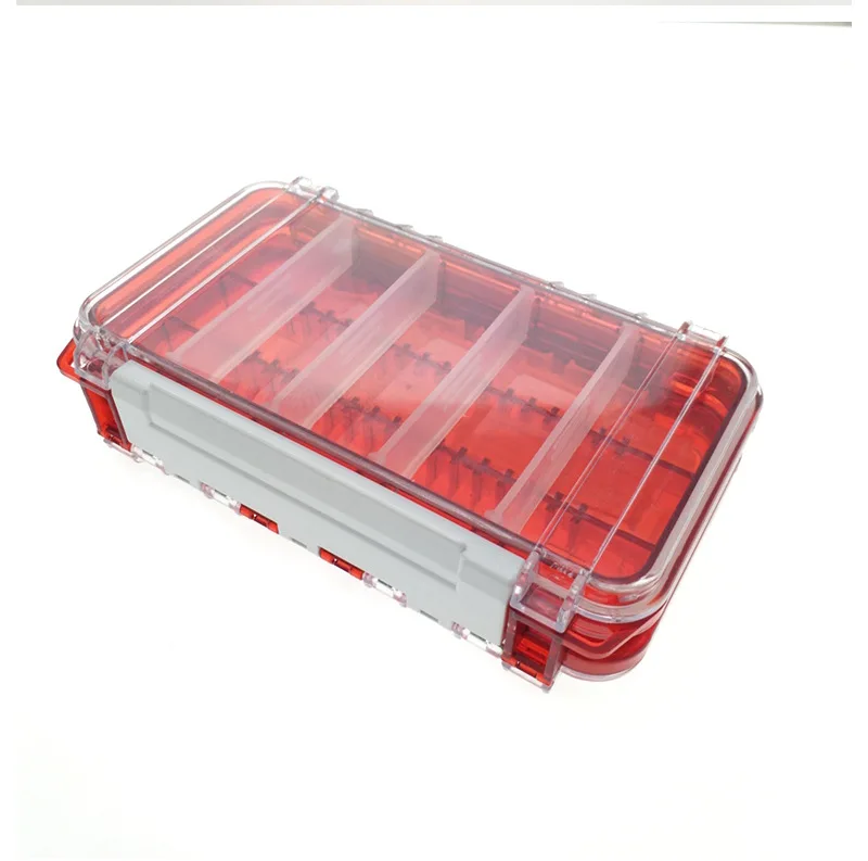 Clear Fishing Lure Bait Hooks Double Sided Tackle Waterproof Storage Box Case