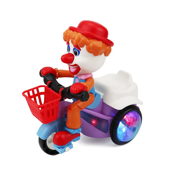 Детский Электрический Универсальный Робот музыкальный интерактивный вращающийся на 360 градусов 45 клоун трюки автомобиль трехколесный велосипед игрушки