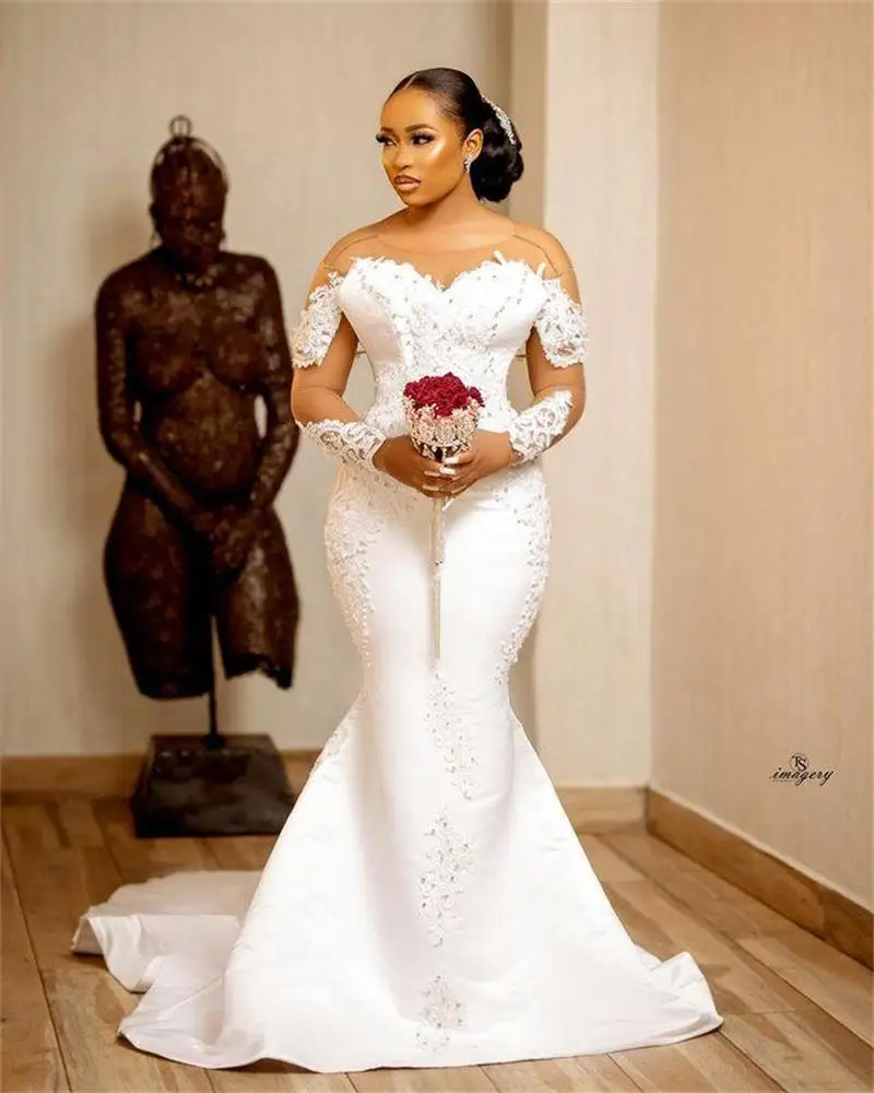 Plus size hotsell satin wedding dresses