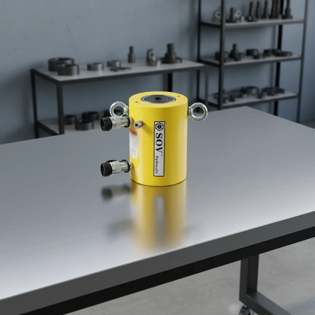 Factory Price Double Acting Hydraulic Piston Cylinder with Engine 50 Ton Capacity 50mm Stroke Steel Construction 1 Year Warranty