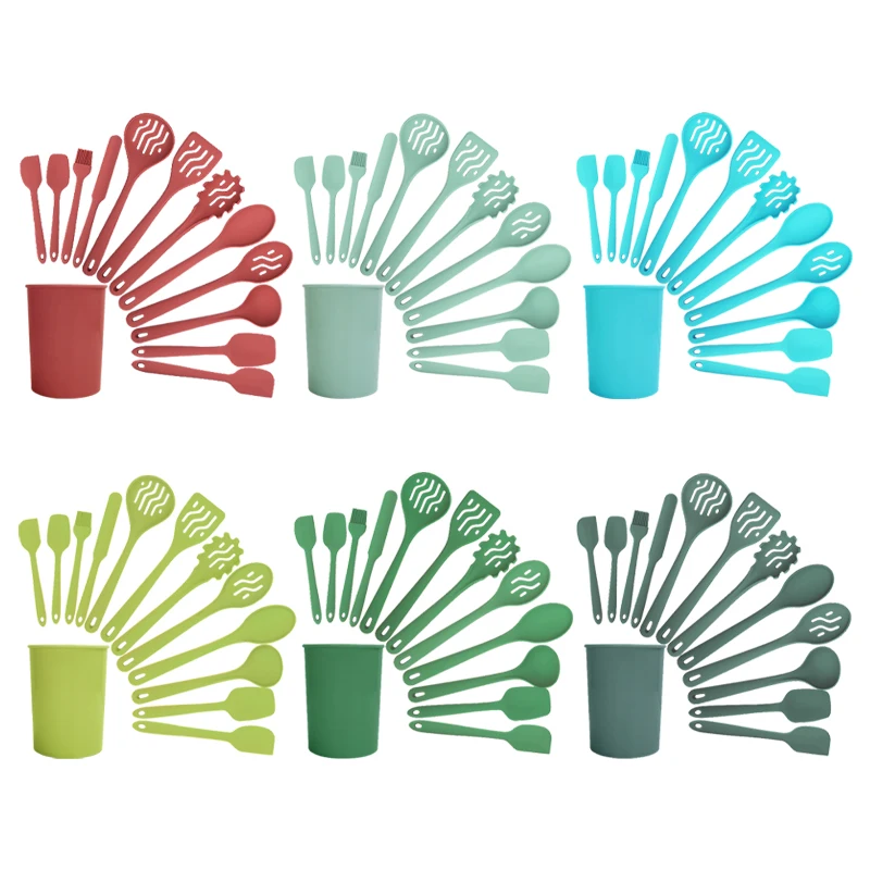 6 Pieces Kitchen Silicone Spatula Dishwasher Safe Silicone Utensils Set