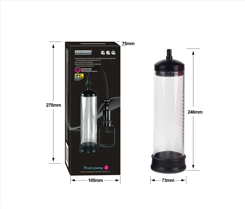 
 Good Price Penies Enlargement Pump Men Vacuum Penis Pump Enlarger Device Erection Treatment Penis Sleeve Extender  
