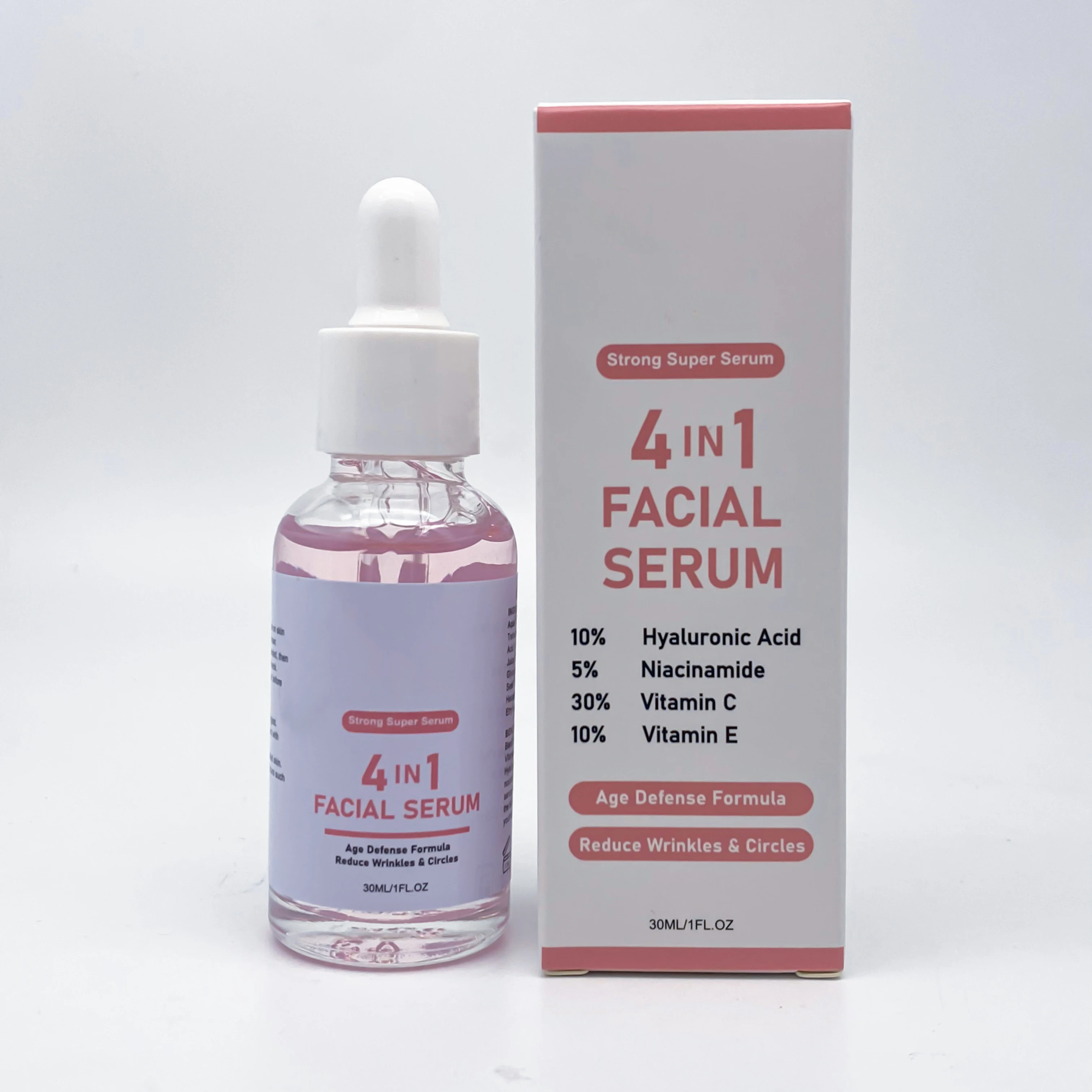AiXin Vegan Organic Hyaluronic Acid Niacinamide Vitamin C Vitamin E Face Serum Essence Facial Whitening 4 in 1 Serum