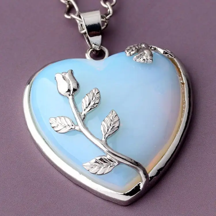 Collana Con Ciondolo Cuore In Quarzo Rosa Naturale – Regalo Spirituale Per San Valentino, Con Cordino Regolabile E Energia Curativa