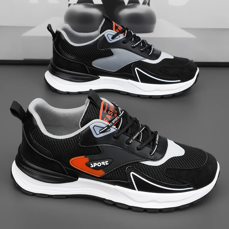Men's New Summer Forrest Gump Style Running Shoes Comfortable Casual Sports Mesh Breathable Dad Shoes with Thick Soled Autumn