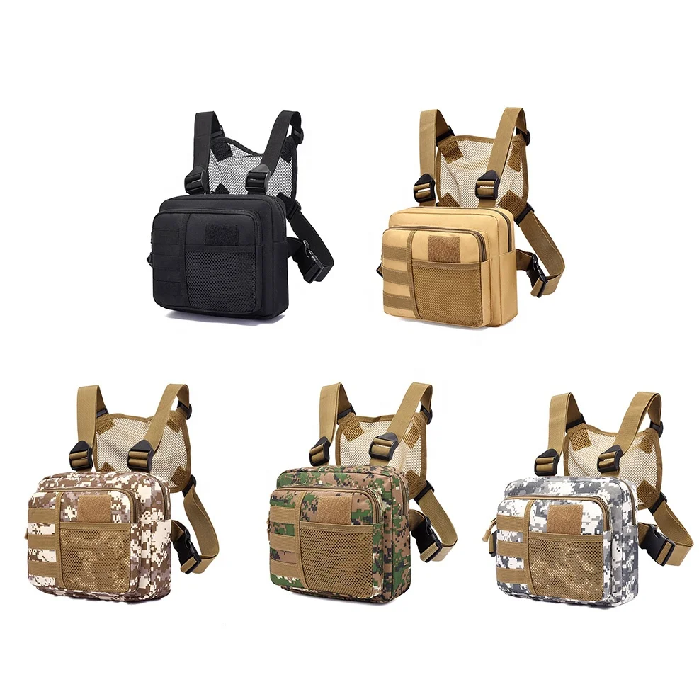 Mountaineering Compact Huntingtrauma Camouflage Men Messenger Vest Chest Crossbody Bag Waterproof Tactical Sling Bags