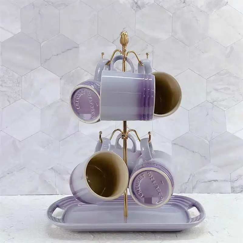 Ceramic Tea Mug for Hot Tea Cups Orange Yellow Kiln Change Glaze for Office and Home Horoscope Coffee Mugs Gifts details