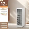 866 colonne simple haute blanc crème-12 tiroirs 48 cm