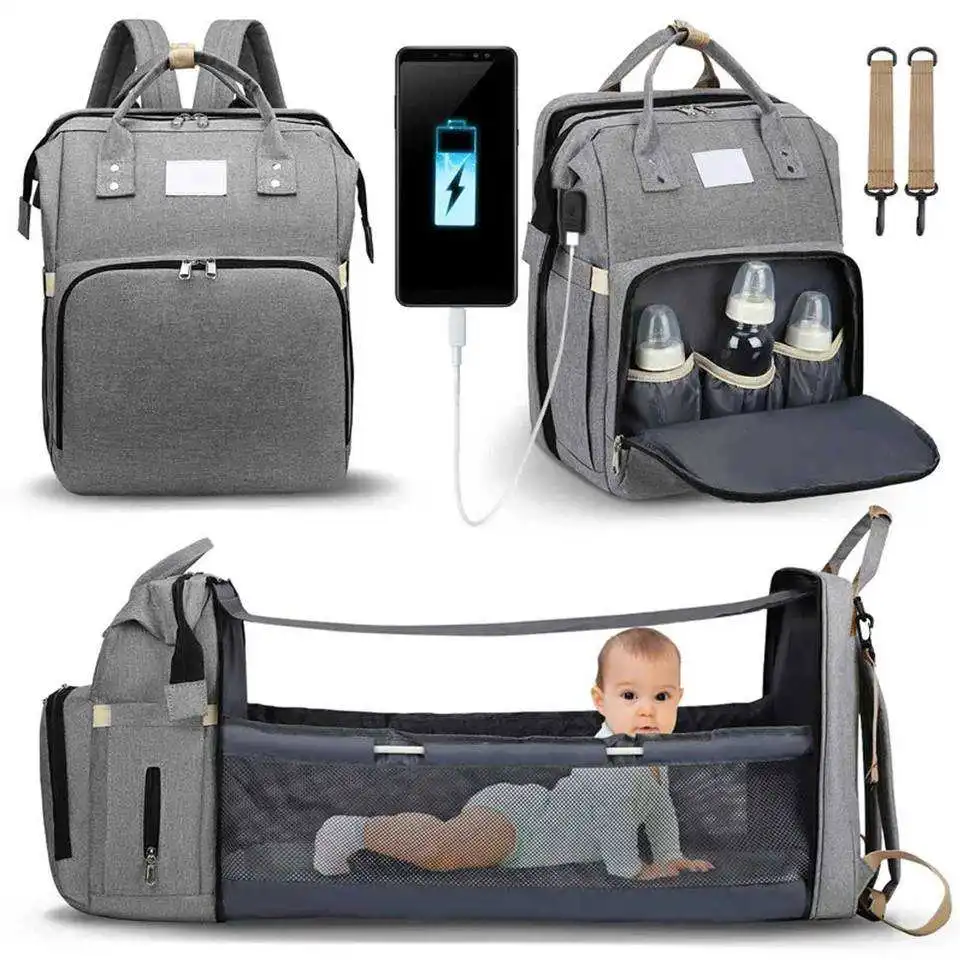 Source custom diaper bag insulated luxury designer baby diaper bags  multifunctional travel oem waterproof diaper tote bag on m.