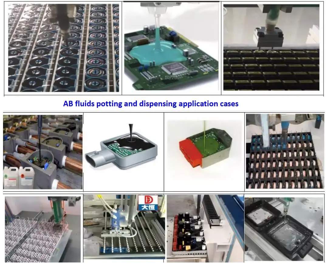 Automatic Polyurethane Epoxy Dome Sticker Machine Dispensing Potting Equipments Epoxy Resin Production Line