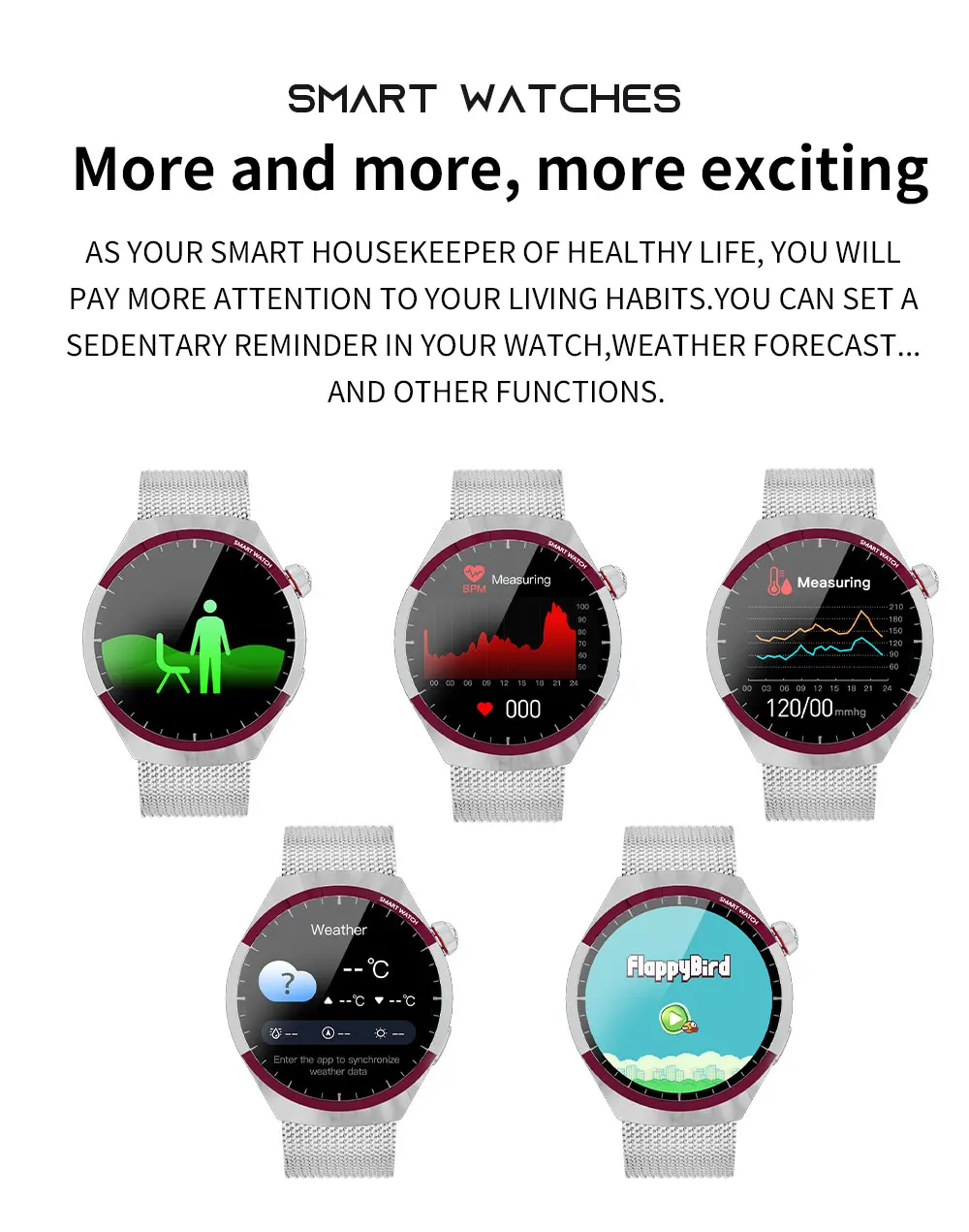 Kalobee SK6 Mini Smart Fashion Watch ⌚️ | Women’s Digital Smartwatch with 1.3” HD Screen, 3 Straps & Fitness Tracking