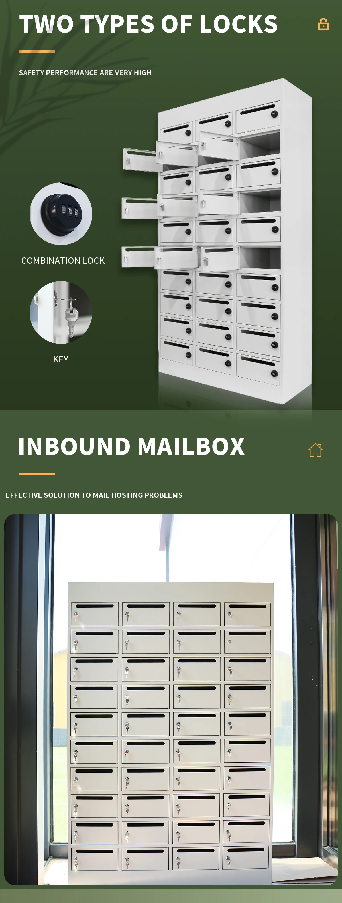 Custom Residential Apartment Commercial Multidoor Mailbox Office Steel