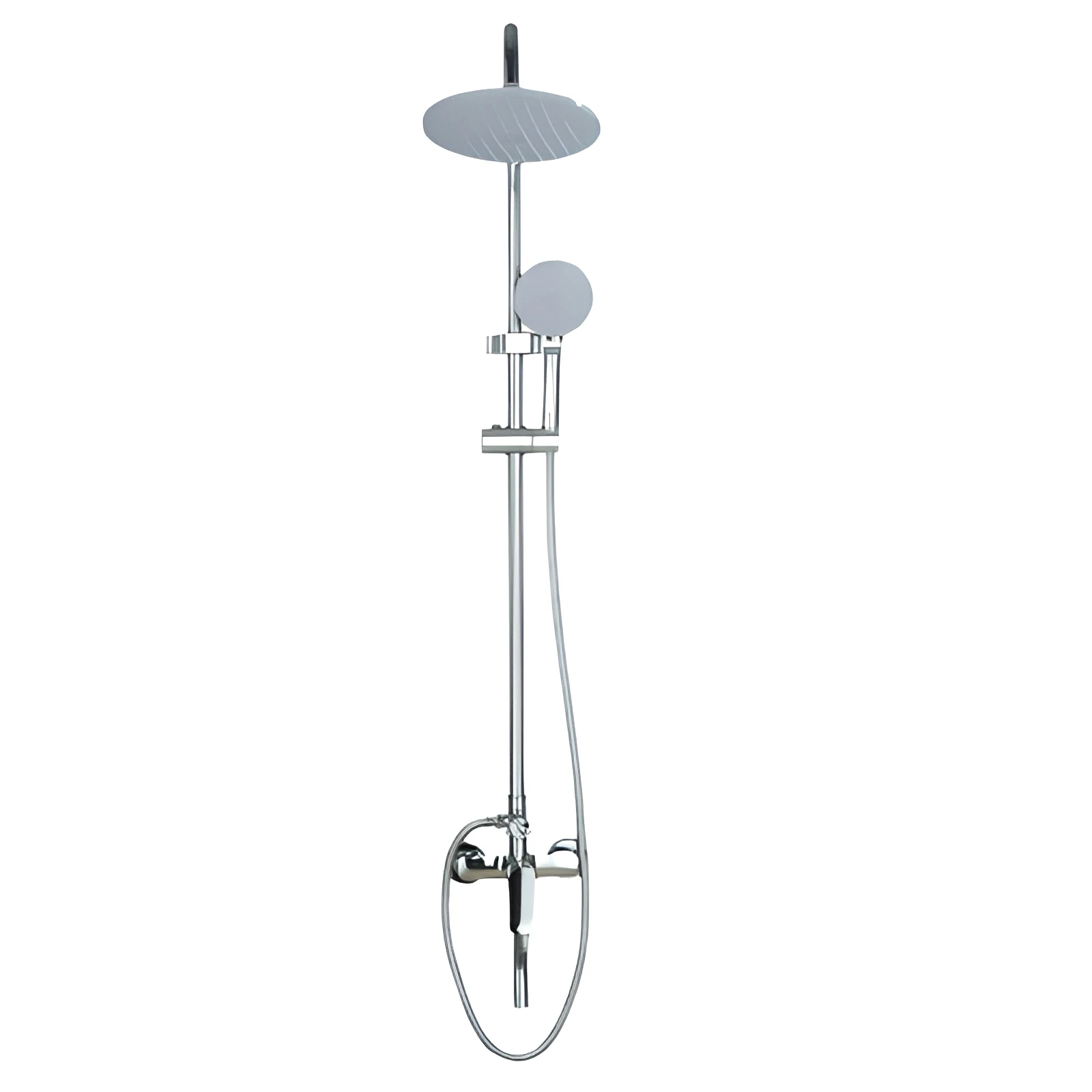 Classic 3-Function Rainfall Shower System Tub Spout Heavy Duty Copper Waterway Ceramic Valve Polished Chrome OEM Project Supply