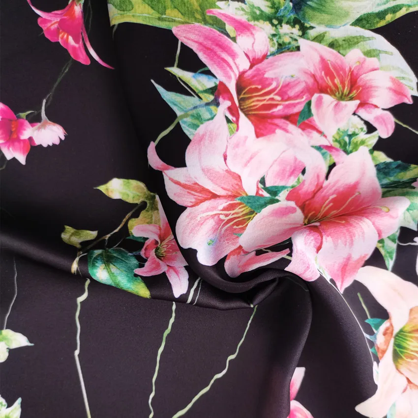 Пользовательский узор сублимационные принты модный показ хлопчатобумажная ткань для платья