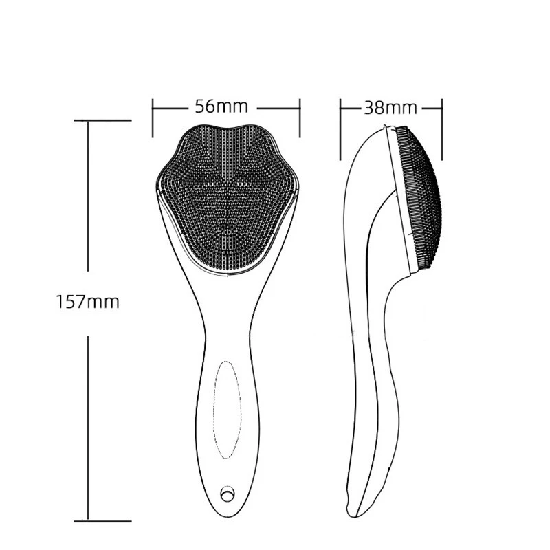 Silicone Face Scrubber Exfoliating Brush,Manual Handheld Facial