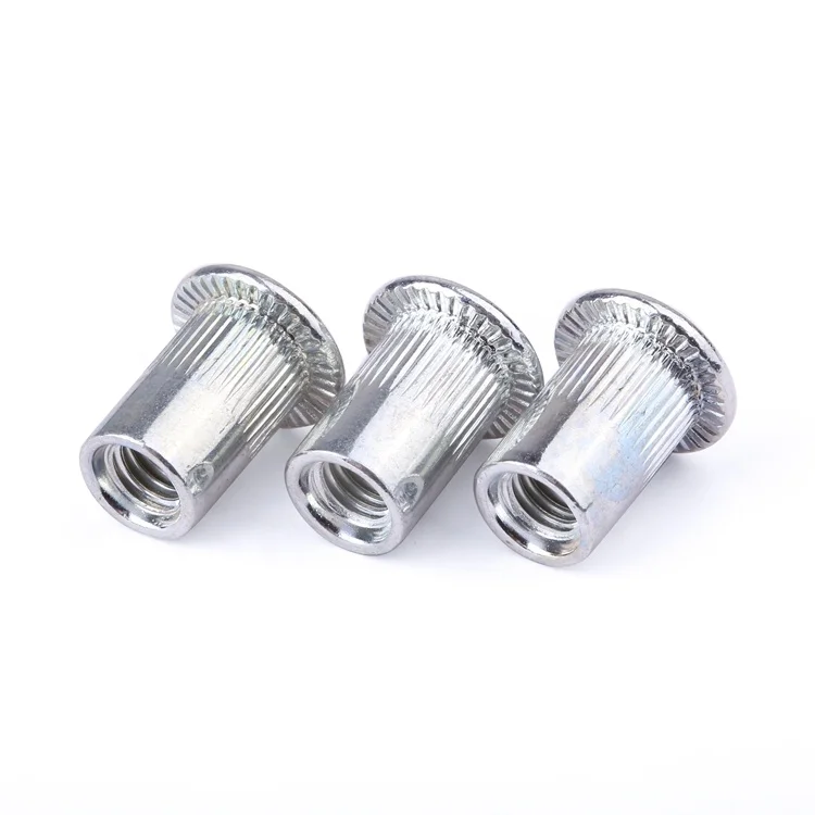 Factory price fastener M3-M8 flat reduced head stainless steel rivet nut blind rivet nut