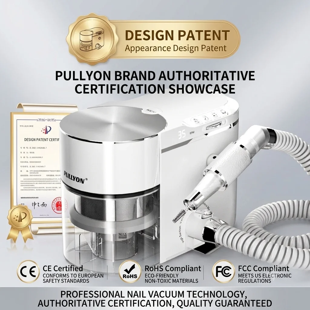 PULLYON Professional Electric Nail Drill & Dust Extractor - 2-in-1