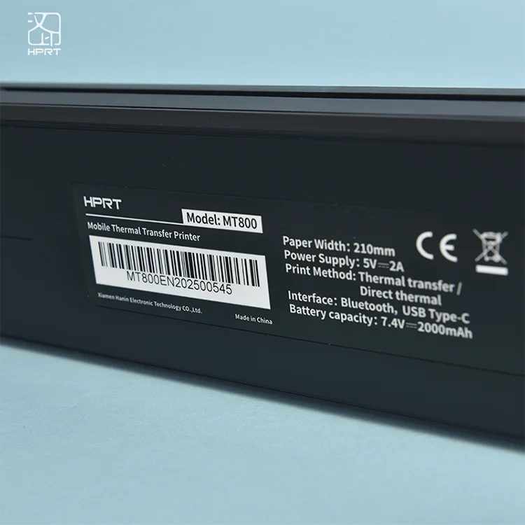 For HPRT Portable Wireless A4 Thermal Printer Black and White Normal Style with Home Office Stock Product