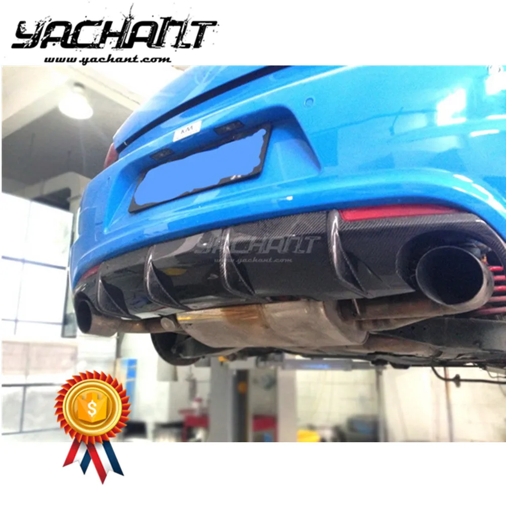 Trade Assurance Carbon Fiber Rear Diffuser Fit for 2008-2012 Sci*rocco R Cup- RA GT24 Style Rear Diffuser Lip