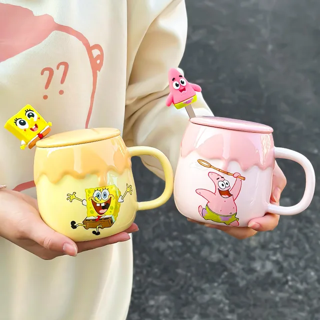 Cute Couple Birthday Gift with Souvenir, Ceramic Mug with Lid for Couples