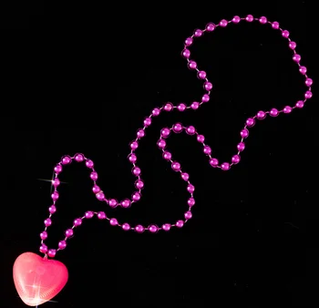 Creative Love Glow Necklace Peach Heart LED Earrings Drop Earring Punk Hip Hop Glowing Peach Heart Bead Chain Lighting Bracelet