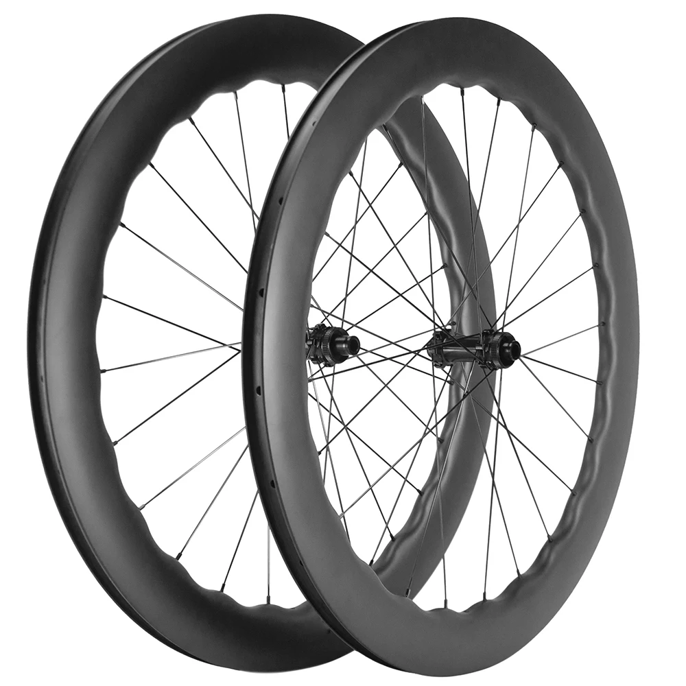 Road Bicycle Wheelset U Shape Carbon Fiber Disc Brake Clincher Wheels