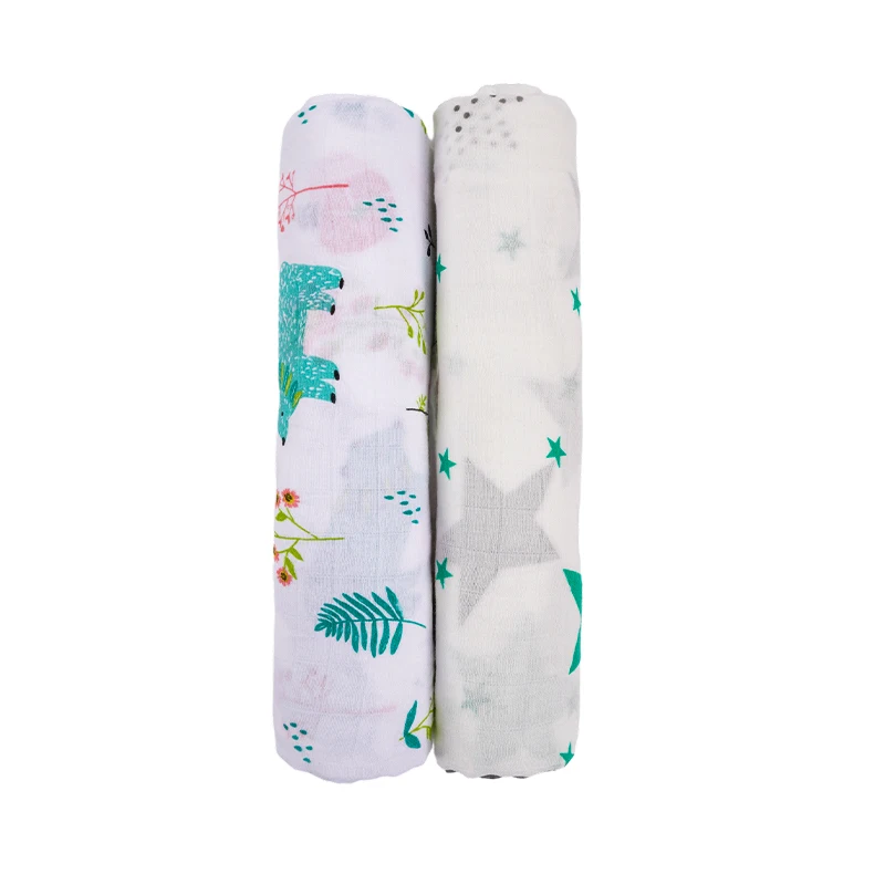 Bamboo Cotton Baby Blankets Sustainable Newborn Swaddle Blanket  Muslin Wrap Wholesale Baby Swaddle Muslin Baby Swaddle Wrap