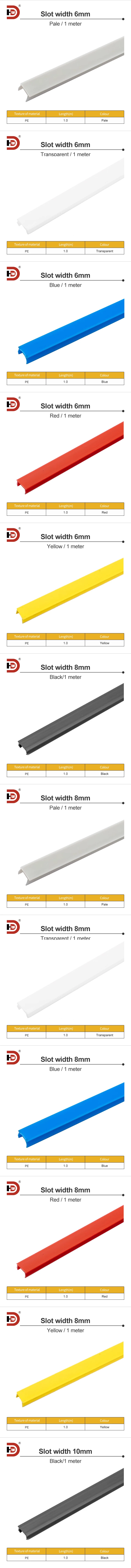 Aluminum Profile groove Flat Sealing Strip 20/30/40 Aluminum Profile PVC Decorative Strip groove Soft Rubber Strip manufacture