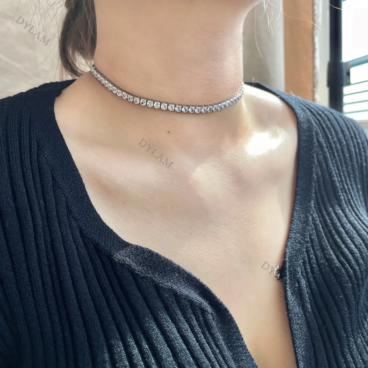 KAKODIY Platinum Necklace Style Hip Hop Cuban Cubic Zirconia Chain Necklace Real Sterling Silver Ice Out 925 Tennis Chain detail 6