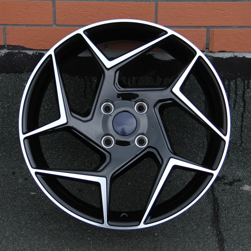 RC Special Price 4x100 Cast Wheels 17 Inch 6.5J Glossy Black Machine Face Alloy Rims for Ford Fiesta ST Fiesta Active
