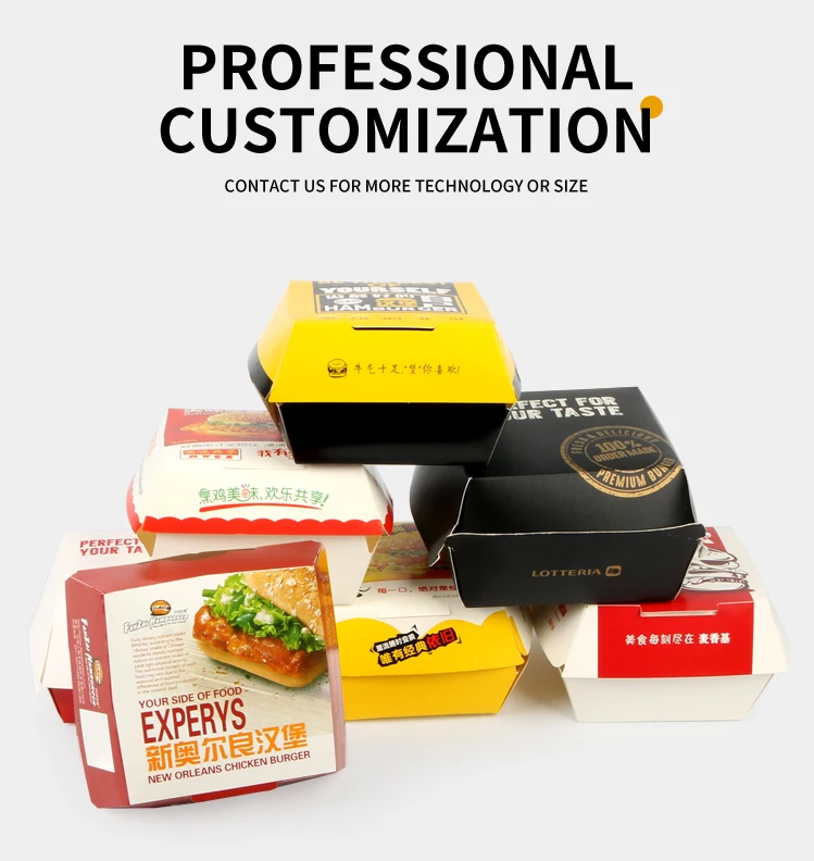 product kraft frozen food tray custom disposable big paper take away food packaging burger packaging corrugated brown pizza box-8