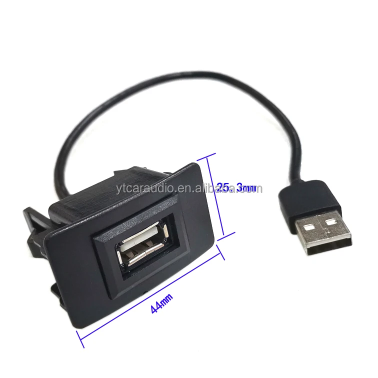 USB Dashboard Panel Socket Harness Extension Cable for Honda Brio City Jazz Civic Accord CRV Freed Flash Mount for DVD Players