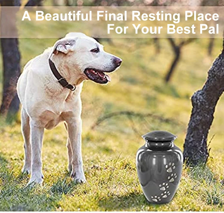 Mass Custom Brass Wood Ceramic Paw Print Resin Modern Eco Cremation Pet