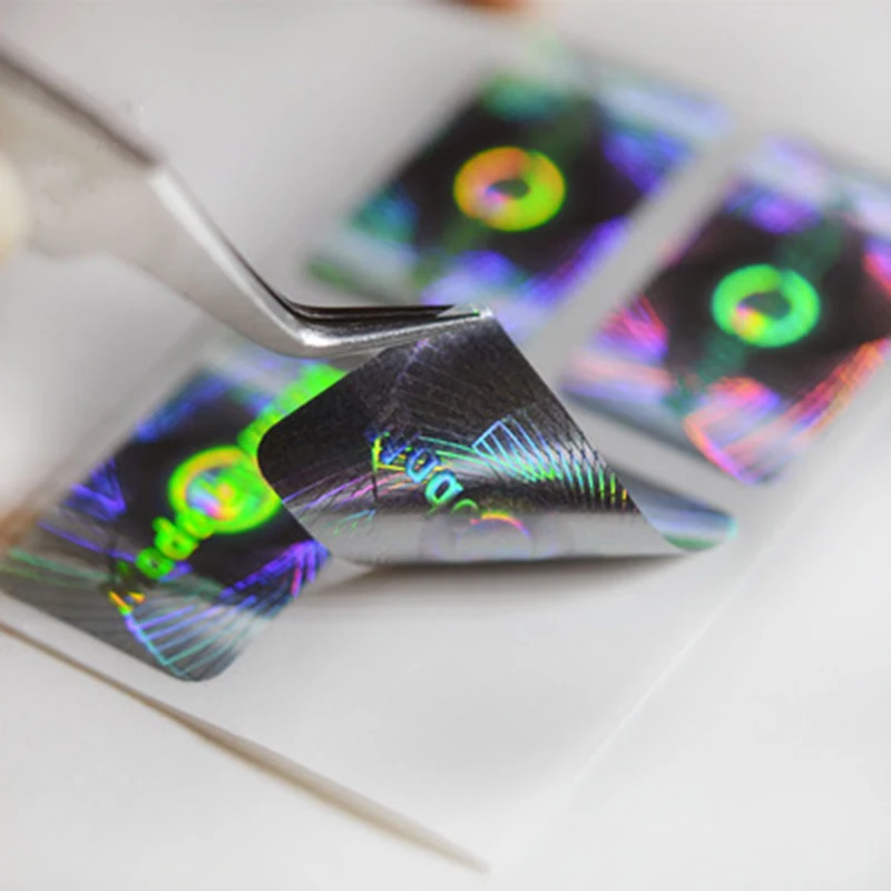 Sticker Printing Secure Security Label Genuine Hologram Id Void Sticker Overlays Silver Mini Qr Code Hologram Sticker