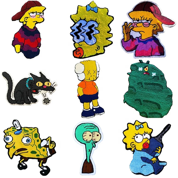High Quality Custom Dropshipping Simpsons Cut to Shape Rug