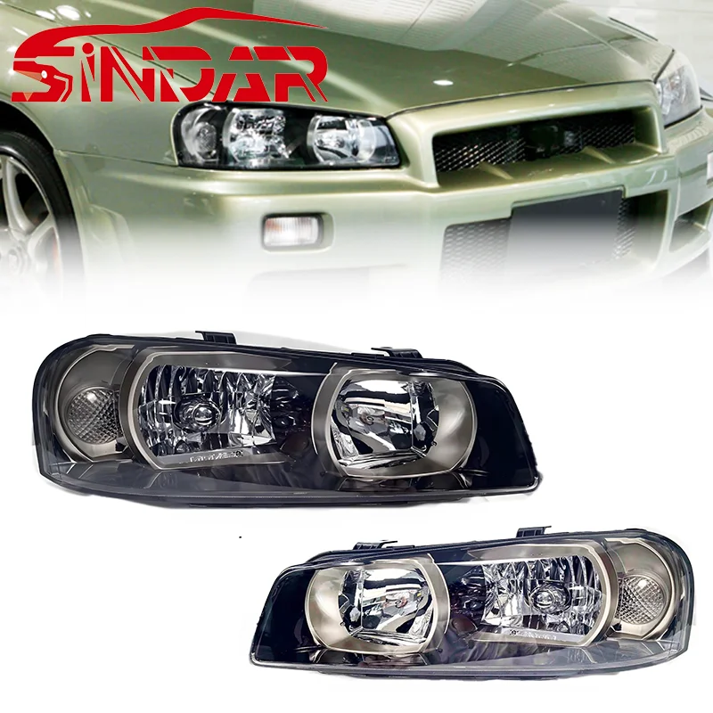 Sindar LED Headlight For Nissan Skyline 5TH Generation R34 GTR GT-R 1999-2002 99-02 2003-2007 For