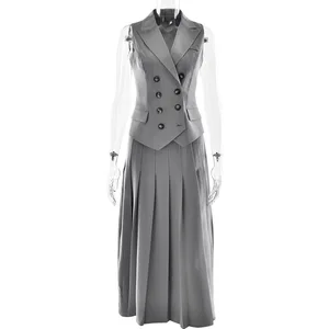 2026 New Sleeveless Vest Long Skirt Two Piece Elegant Fashion Temperament Set Women's Suit