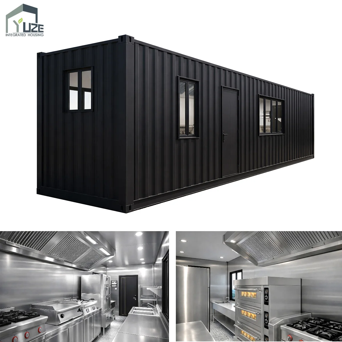Custom Layout Commercial Outdoor Use Modular Shipping Prefab Casual Food Container Kitchen Project Solution