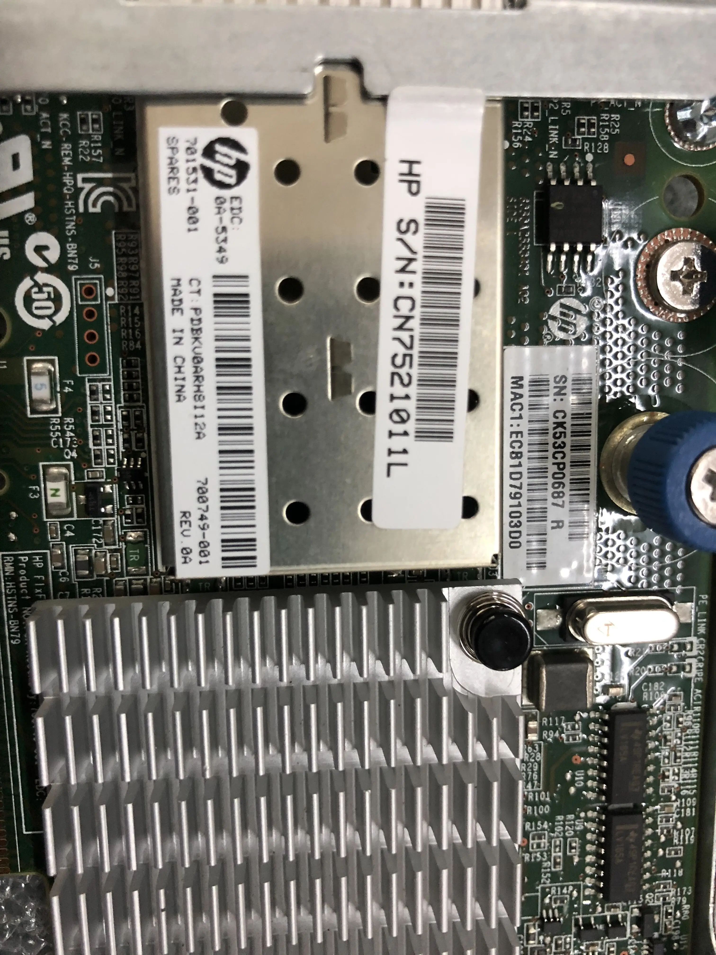 thumbnail image 2 of HP 534FLR-SFP+ Dual Port 10GbE Network Adapter – PCIe X8, 700749-001, 701531-001 2 of 4