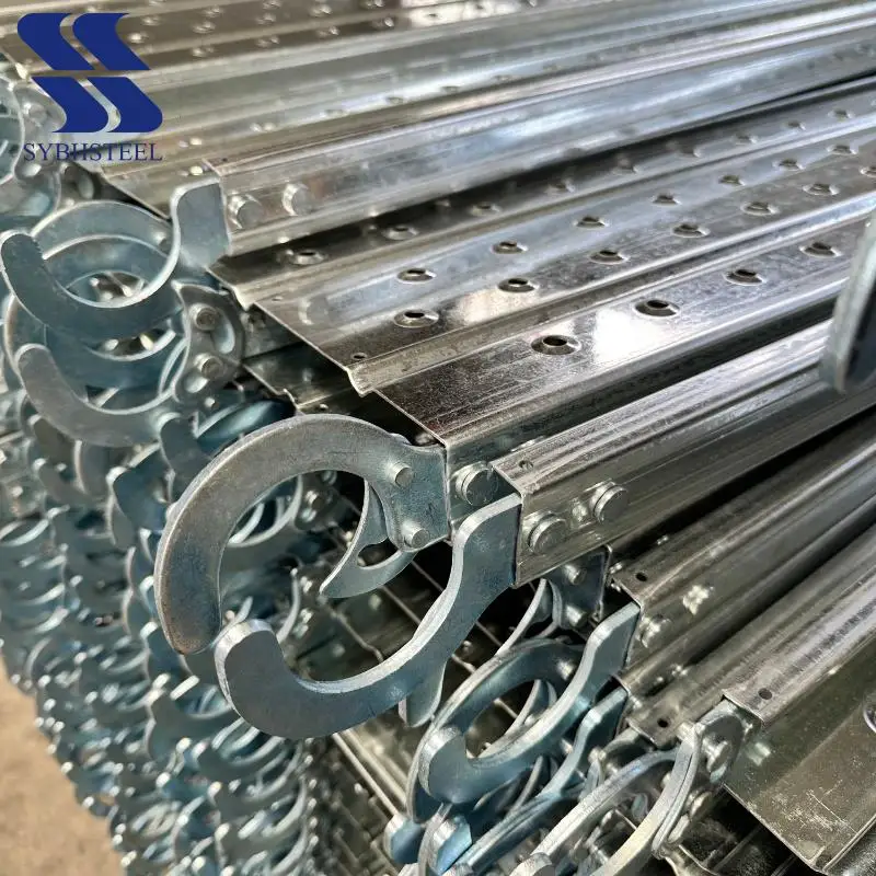 Galvanized Scaffolding Steel Plank Scaffold Platform Catwalk With Hook in Layher Style for Ringlock Scaffolding System